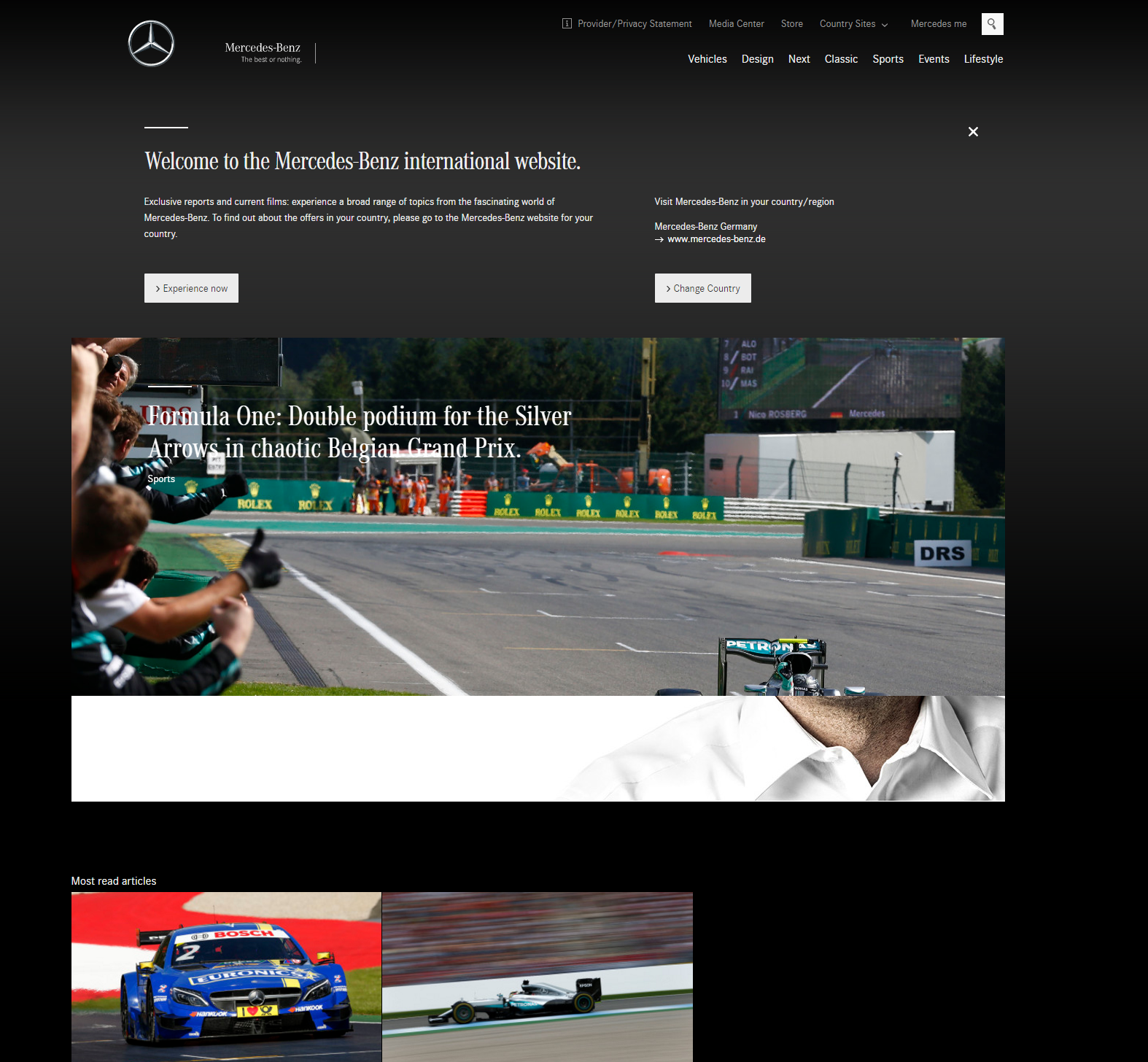 Mercedes-Benz International Website