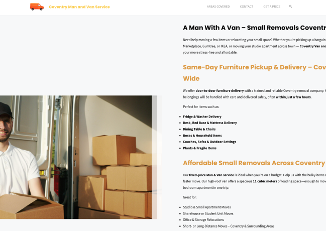 Coventry Van and Man
